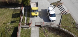 Transport materiálu do veže